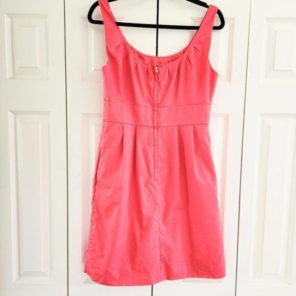 J. Crew VINTAGE Mini Dress Barbie Pink Cotton Twill, US Size 8 - Picture 3 of 5